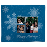 Holidays and Snowflakes Personalized Throw
