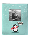 A Penguin Wonderland Personalized Throw Blanket
