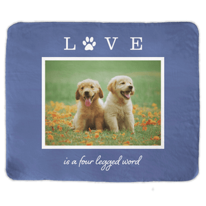Love is Four Legged: A Pet's Challenger Lambswool Throw (50” x 60”)