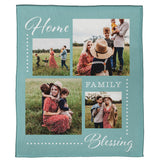 Home, Family, Blessing Plush Throw (50” x 60”)
