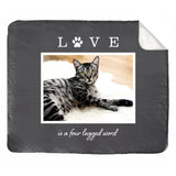 Love is Four Legged: A Pet's Challenger Lambswool Throw (50” x 60”)