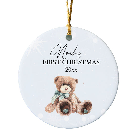 Teddy Baby's First Christmas Ornament