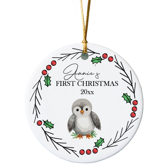 Penguin Baby's First Christmas Ornament