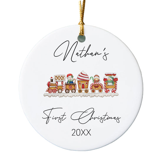 Candy Train Baby's First Christmas Ornament
