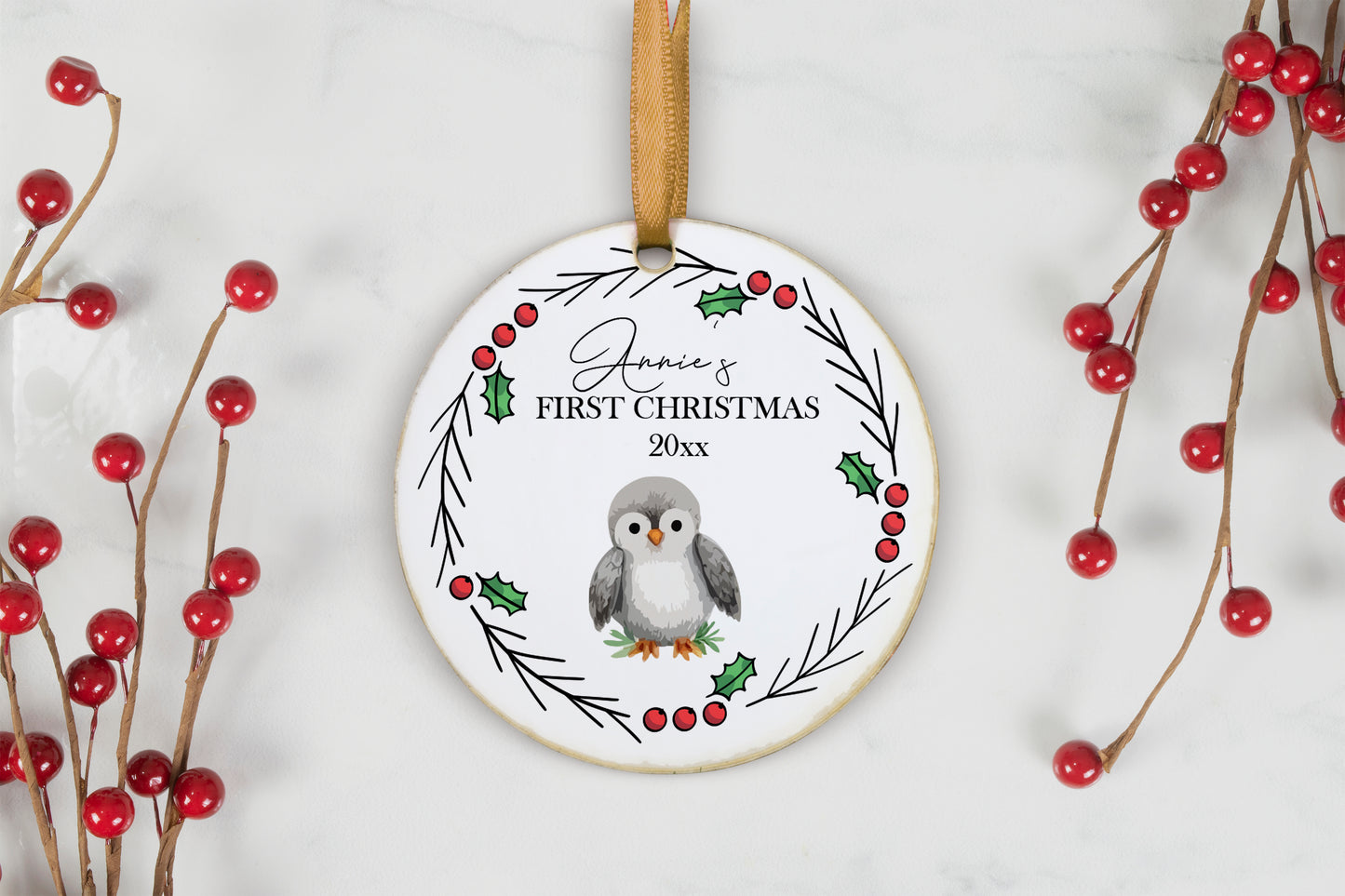 Penguin Baby's First Christmas Ornament
