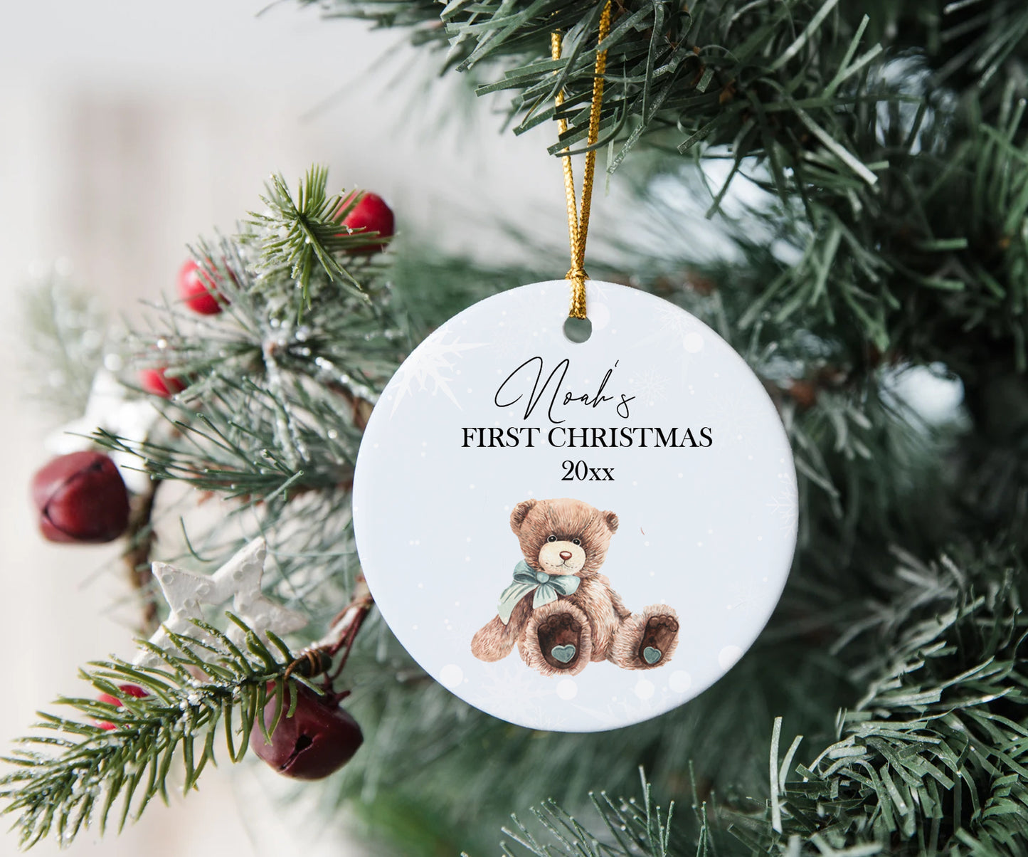 Teddy Baby's First Christmas Ornament