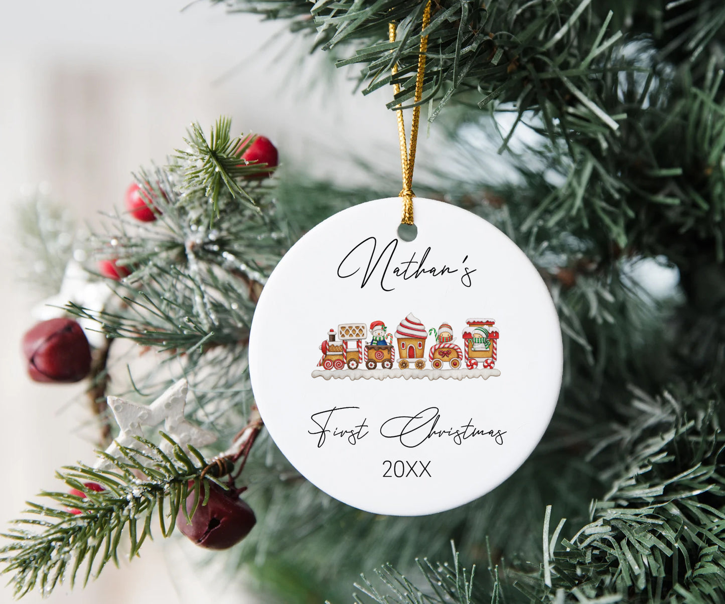 Candy Train Baby's First Christmas Ornament