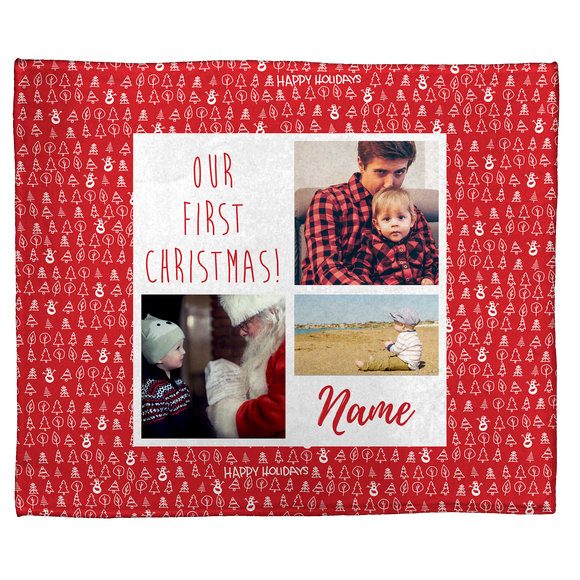 Our First Christmas: A Personalized Throw