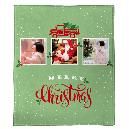 Farmhouse Christmas Trees: A Personalized Throw