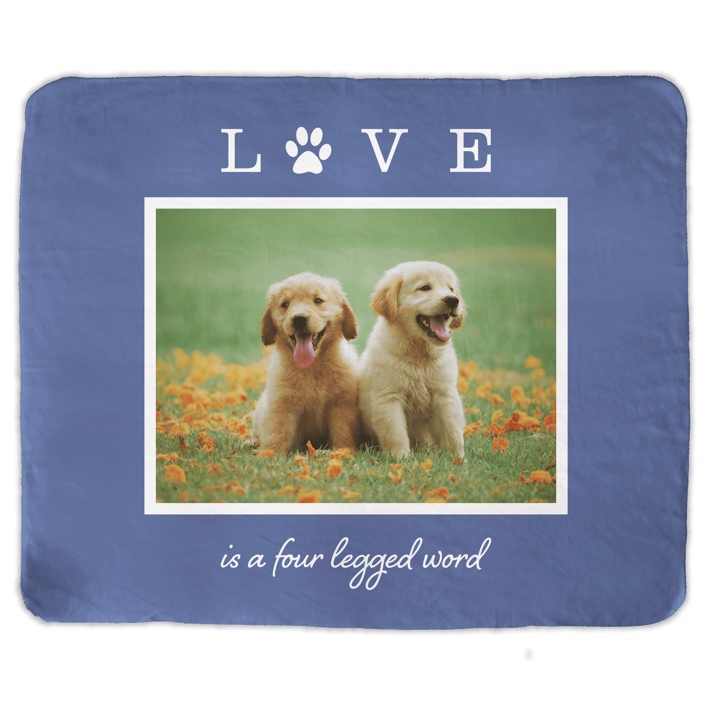 Love is Four Legged: A Pet's Challenger Lambswool Throw (50” x 60”)