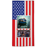 The American Flag; Medium Beach Towel (28” x 58”)