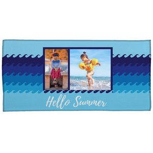 Hello Summer, Medium Beach Towel (28” x 58”)