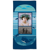 Whale, Hello There!  Medium Beach Towel (28” x 58”)
