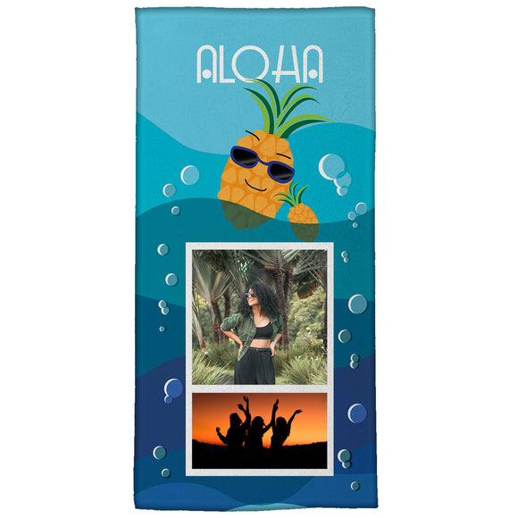 Aloha!  Medium Beach Towel (28” x 58”)