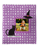 Personalized Halloween Photo Throw Blanket - Baby's First Halloween!