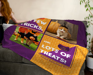 Personalized Halloween Photo Throw Blankets - Trick or Treat!