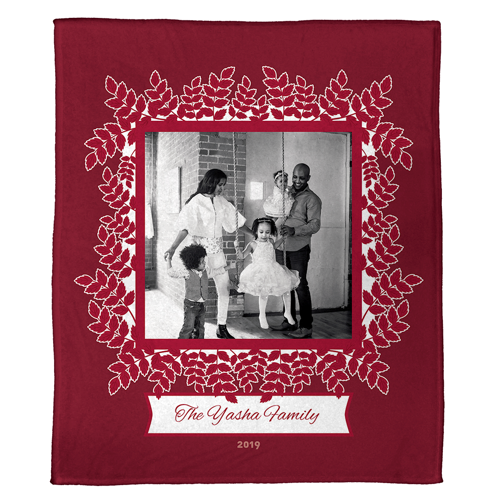 Personalized Holiday Plush Throw