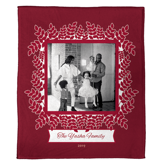 Personalized Holiday Plush Throw