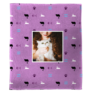 Love Cats - A Plush Pet Blanket  (50” x 60”)