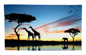 Safari at Sunset Large Beach Towel (35” x 60”)