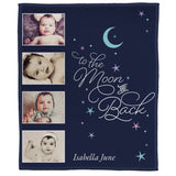 To The Moon & Back - Baby Throw Blanket (50” x 60”)