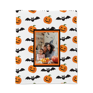 Halloween Pumpkin Bats Custom Ultra Soft Blanket