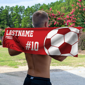 Red Foxes Soccer Cooling Towel